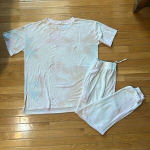 First Love by Lovelyn Pastel Tiedye Pajamas Size Medium
